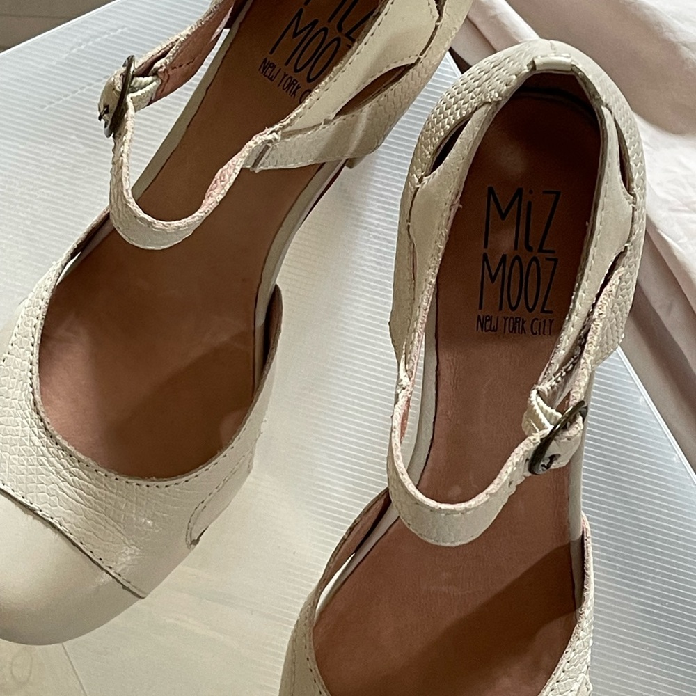 White high heel Mary Janes!  So cute!  Only worn once!